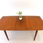 Vintage Eettafel Tafel Jaren60 Teakhout Uitschuiftafel Ovaal thumbnail 2