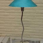 Vintage Frost Glass Tafellamp, Groen/blauw thumbnail 16