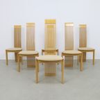 6X Postmodern Dining Chair By Pietro Constantini, 1980S thumbnail 2