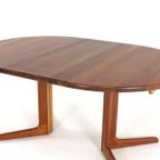 Ronde 2x Verlengbare Massief Teak Deens Eettafel Tafel Vintage thumbnail 14