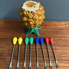 Pineapple Containing Cocktail Forks 1960S thumbnail 5