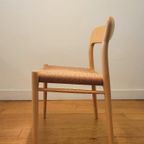 Vintage Set Van 4 Stoelen Van N.o. Møller Model 75 Uit 1970 thumbnail 14