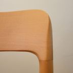Vintage Set Van 4 Stoelen Van N.o. Møller Model 75 Uit 1970 thumbnail 4