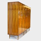 Vintage Mid Century 5-deurs Kledingkast In Walnoot, 1960s thumbnail 5