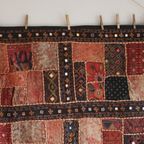 Large Vintage Banjara Patchwork Tapestry, India, Wall Carpet thumbnail 12