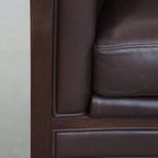 Luxe Art Deco Schuitema Design Fauteuil Met Donkerbruin Leer Uit De Decoforma Serie thumbnail 11