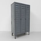 Industriële Stalen Locker Met 3 Deuren thumbnail 2