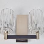 Vintage Wandlamp Chroom Glas Design Lamp ‘60 Mid Century thumbnail 8