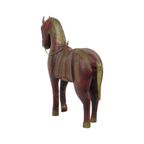 Vintage Houten Marwari Paard Koper Messing Beeld Sculptuur 31Cm thumbnail 2