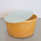 Modernistische Bijzettafel Cilinder Paul Mayen Plywood '80 thumbnail 10