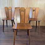 4X Franse Brutalist Stoelen thumbnail 2