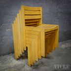 Partij Houten Vintage Wilkhahn Stapelstoelen thumbnail 8