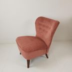 Artifort Clubfauteuil Roze Ribstof Cocktailstoeltje thumbnail 5
