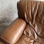 Pair Of 2 Brown Leather Club Brunati Sofa'S thumbnail 5