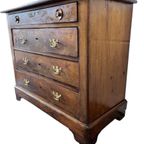 Vintage Houten Ladekast / Commode Met 'gouden' Handgrepen thumbnail 6