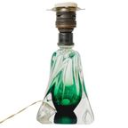 Mid-century Lampenvoet Groen Glas Val Saint Lambert 1950’s thumbnail 5