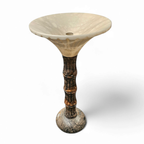 Pegasan Alabaster Table Lamp / Chalice Lamp / Spain - 70's thumbnail 8