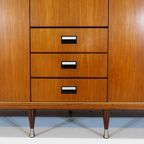 Grote 5-deurs Vintage Design Kledingkast In Teak, Jaren 60 thumbnail 7
