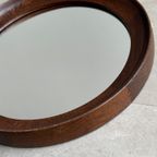 Mid Century Wengé Houten Scandinavische Spiegel thumbnail 4
