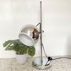 Goffredo Reggiani Chroom Eyeball Bureau Lamp - Space Age Jaren 60 thumbnail 3