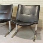 2 Deens Design Vintage Eagle Leren Fauteuils, Kebe Mobler thumbnail 17