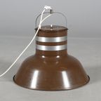 Vintage Bruin Metalen Hanglamp ,Zweden 1960-70 thumbnail 2