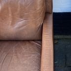 Strakke Leren Fauteuil In Nette Staat, Art Deco Stijl,75 Cm Hoog Achterkant thumbnail 15