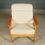 Vintage Deense Fauteuil – Notenhout – Jaren 60 thumbnail 2