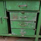 Grote Oude Buffet Vitrine School Museum Winkel Kast thumbnail 24