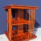 Vintage Boekenkast, Boekenmolen, Op Wieltjes, Kast, Kastje thumbnail 2