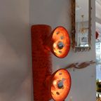 Vintage Keramieken Brutalist Oranje Wandlamp Lamp thumbnail 10