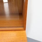 Vintage Wandmeubel Met Vitrine Teak thumbnail 4