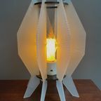 White Accrylic Wire Table Lamp Paul Secon Style 1970S thumbnail 2