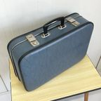 Blauwe Vintage Koffer Brocante Suitcase thumbnail 3