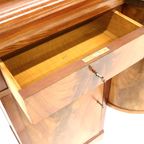 Uniek Victoriaans Gevlamd Mahonie Dressoir Uit De 19De Eeuw thumbnail 8