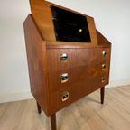 Charmante Deense Secretaire Cq Kaptafel, 1960'S thumbnail 11