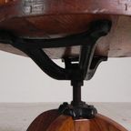 Eiken Bureaustoel, Atelierstoel, In Hoogte Verstelbaar, Jaren 30 thumbnail 23