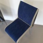 Set Of 5 Vintage Bend Aluminium Dining Chairs With 5 Blue / 5 Green Covers. Very Goed Condition / thumbnail 7