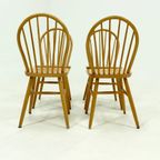 Set Of 4 Scandinavian Spindle Back Dining Chairs In Style Of Akerblom 1960s thumbnail 11