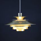 Zeldzame Jeka Metaltryk Verona Deense Hanglamp | Kurt Wiborg | Lamp Uit De Jaren 70 | Type 209605 thumbnail 2