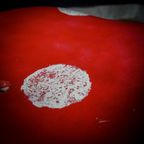 Betonnen Paddenstoelen Stoelen Geschilderd – Rood Met Witte Stippen thumbnail 7