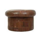 Design Mushroom Poef Opbergruimte De Sede Bruin Leer 57cm thumbnail 14
