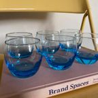 6X Waterglas / Sapglazen Blauw Laag thumbnail 3