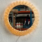Vintage Wandspiegel, Rond, Met Verlichting, Duitsland 1970's thumbnail 2