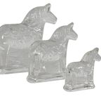 Lindshammar Glasworks Sweden - Dala Horse (3) - Kristal - Zweden - 70'S thumbnail 4