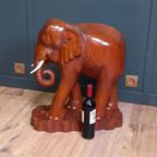 Antieke Grote Houten Olifant thumbnail 3