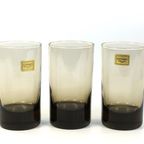 3 Vintage Glazen Luminarc Rookglas thumbnail 2
