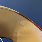 Space Age Swing-Arm Wandlamp Met Oranje Bloem Schaduw thumbnail 11