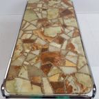 Vintage Salontafel Groot Epoxy Chroom Coffee Table Marble thumbnail 8