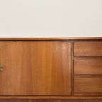 Vintage Houten Dressoir / Sideboard Met 2 Deurtjes En 3 Lades thumbnail 13